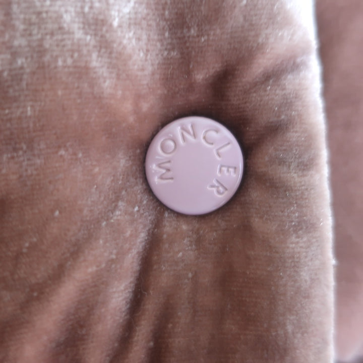 Moncler Caille Velvet Down Puffer Jacket Pink Size 2