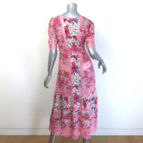 LoveShackFancy Carmie Embroidered Victorian Floral Maxi Dress Pink Size 2