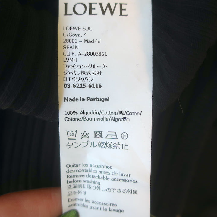 Loewe ribbed-knit midi tank dress in black cotton, XS, pre-owned (new with tags), authentic luxury