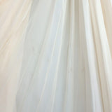 J Mendel Embellished Sleeveless Dress Ivory Pleated Silk Chiffon Size 8