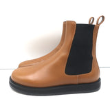 The Row Gaia Chelsea Boots Caramel Leather Size 39.5 Gored Ankle Boots