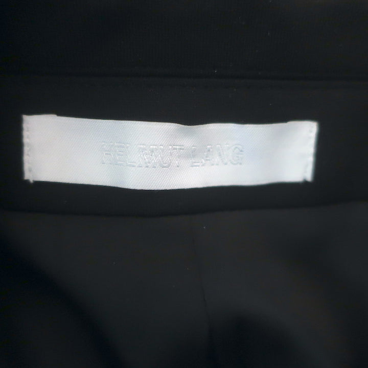 Helmut Lang Cut &amp; Sew Zipped-Sleeve Blazer Black Stretch Jersey Size 0