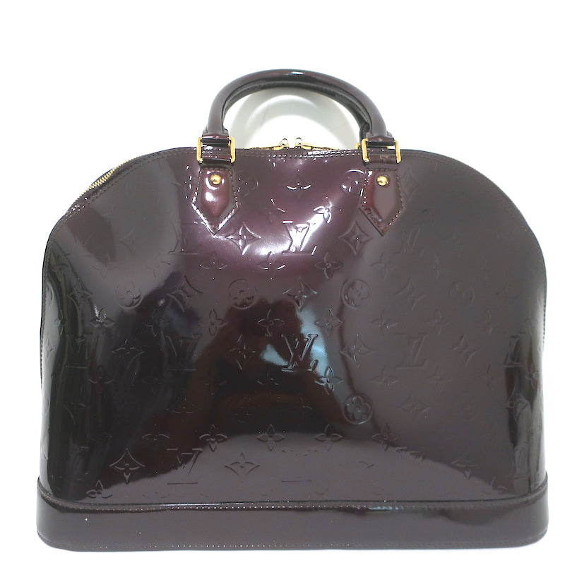 Louis Vuitton Alma GM Bag Amarante Monogram Vernis Patent Leather