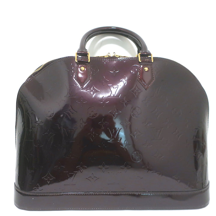 Louis Vuitton Alma GM Bag Amarante Monogram Vernis Patent Leather