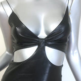 Alice + Olivia Havana Vegan Leather Cutout Maxi Dress Black Size 0
