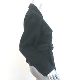 Proenza Schouler Belted Denim Jacket Black Cotton Size Medium