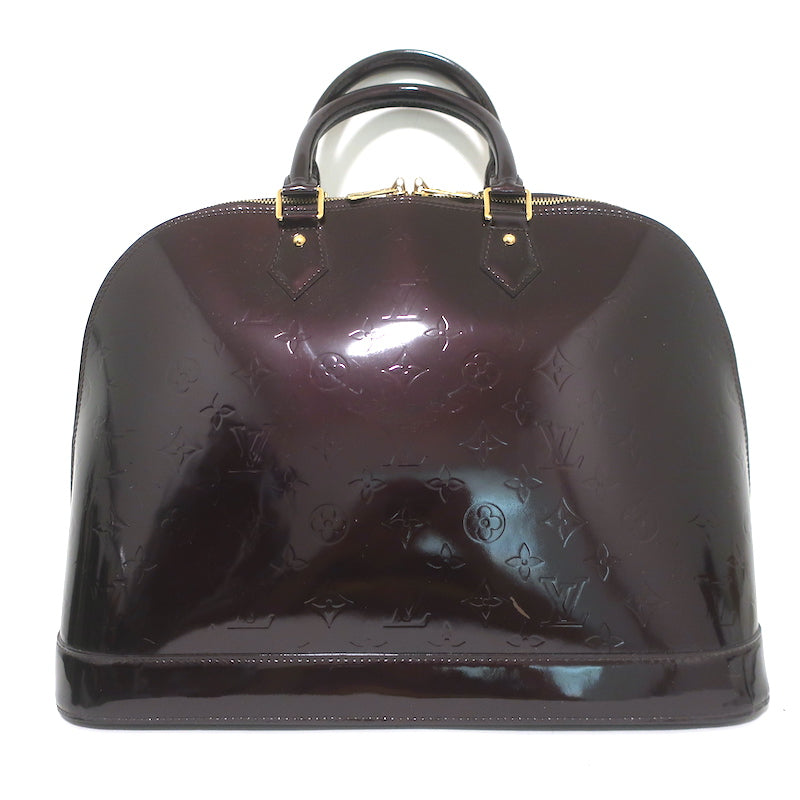 Louis Vuitton Alma GM Bag Amarante Monogram Vernis Patent Leather
