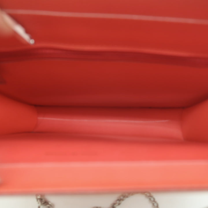 Chanel 2000 CC Hologram Tote Persimmon Vinyl Chain-Strap Small Shoulder Bag
