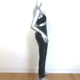 Alice + Olivia Havana Vegan Leather Cutout Maxi Dress Black Size 0