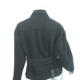 Proenza Schouler Belted Denim Jacket Black Cotton Size Medium