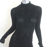 Isabel Marant Gisole Pointelle Knit Turtleneck Maxi Dress Black Size 34