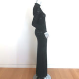 Isabel Marant Gisole Pointelle Knit Turtleneck Maxi Dress Black Size 34