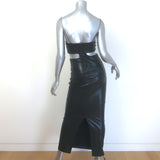 Alice + Olivia Havana Vegan Leather Cutout Maxi Dress Black Size 0