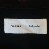 Proenza Schouler Belted Denim Jacket Black Cotton Size Medium