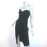 Donna Karan Strapless Pleated Dress Black Size 0