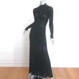 Isabel Marant Gisole Pointelle Knit Turtleneck Maxi Dress Black Size 34