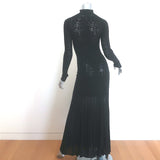 Isabel Marant Gisole Pointelle Knit Turtleneck Maxi Dress Black Size 34