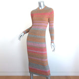 Zimmermann Luminosity ribbed knit midi sweater dress in multi-color mouline, authentic pre-owned and gently worn