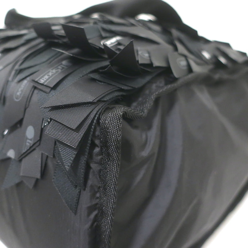 LeSportsac x Libertine Fringe Boat Tote Black Nylon Large Crossbody Bag NEW