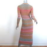 Zimmermann Luminosity ribbed mouline knit midi sweater dress in multi-color, authentic pre-owned size 0