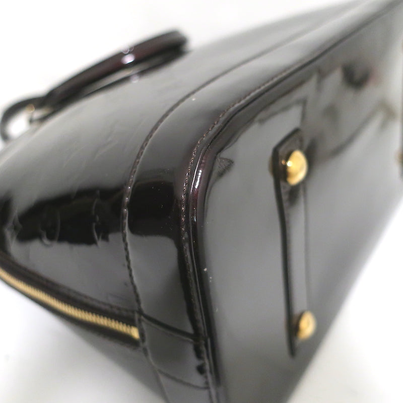 Louis Vuitton Alma GM Bag Amarante Monogram Vernis Patent Leather