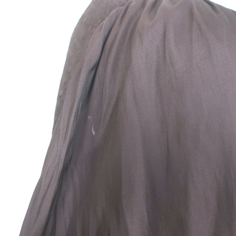 Ulla Johnson Shaina Embroidered Midi Dress Dark Brown Plisse Satin Size 2