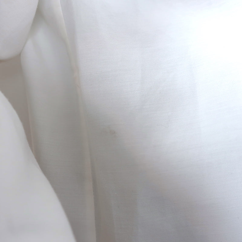 Raquel Allegra Button Down Shirt Cream Cotton-Silk Size 0 Long Sleeve Blouse