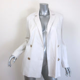 Jenni Kayne Keaton Blazer White Stretch Linen Size 2 Double Breasted Jacket