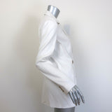 Jenni Kayne Keaton Blazer White Stretch Linen Size 2 Double Breasted Jacket