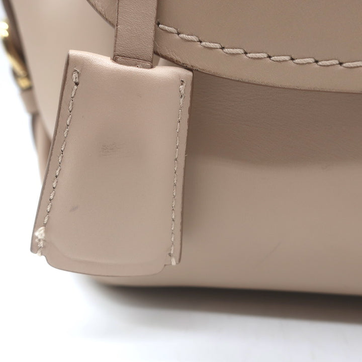 Salvatore Ferragamo Fiamma Medium Top-Handle Bag Bisque Leather