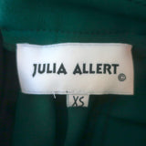 Julia Allert Puff Sleeve Collared Blouse Green Size Extra Small