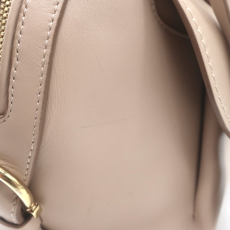 Salvatore Ferragamo Fiamma Medium Top-Handle Bag Bisque Leather