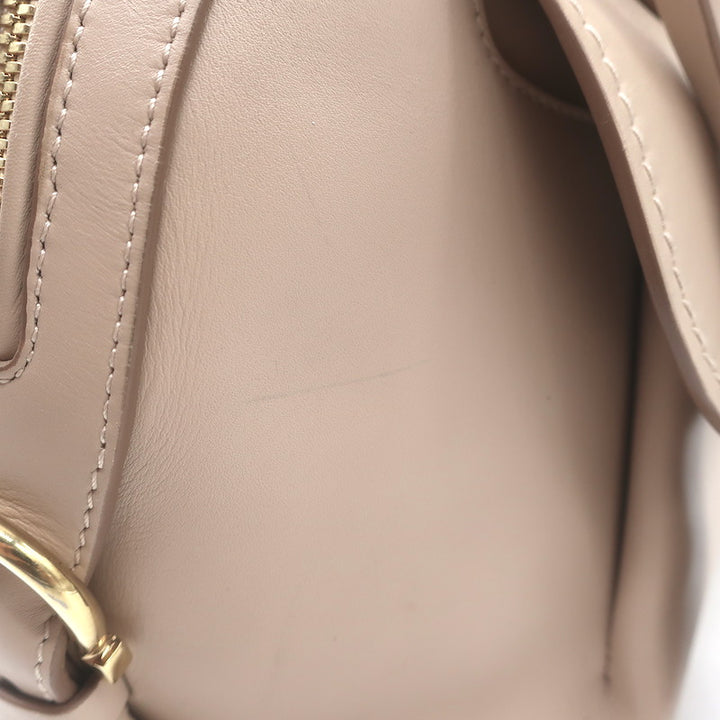 Salvatore Ferragamo Fiamma Medium Top-Handle Bag Bisque Leather