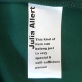 Julia Allert Puff Sleeve Collared Blouse Green Size Extra Small