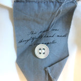 Raquel Allegra Button Down Shirt Cream Cotton-Silk Size 0 Long Sleeve Blouse