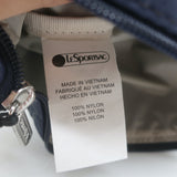 LeSportsac 3-Zip Cosmetic Bag Deep Sea Blue Nylon NEW