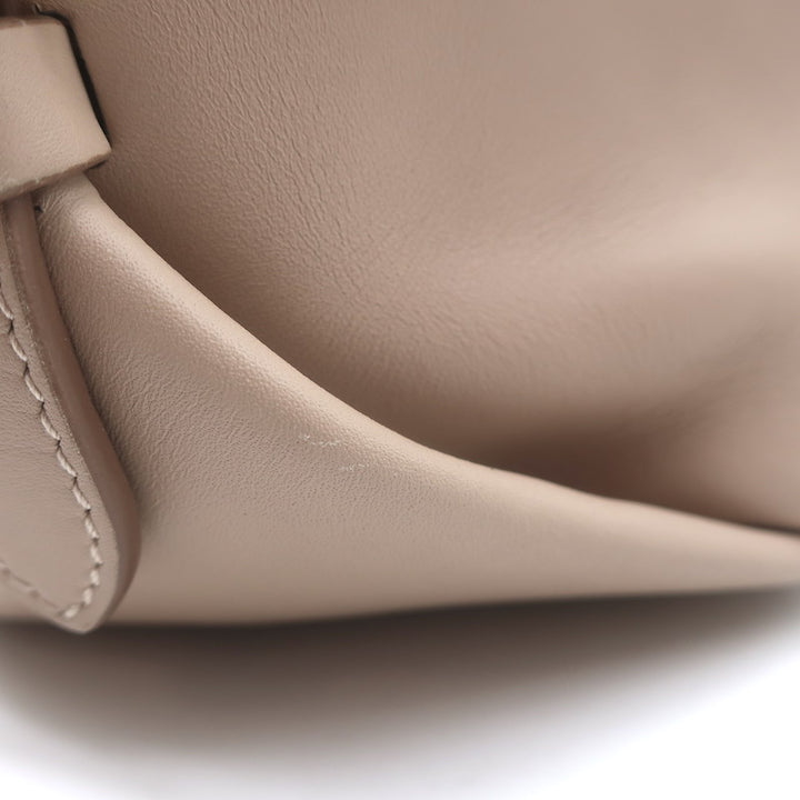 Salvatore Ferragamo Fiamma Medium Top-Handle Bag Bisque Leather