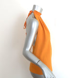 Monse One-Sleeve Top Marigold Crepe Size 6 Open Back Blouse