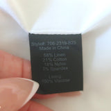 Jenni Kayne Keaton Blazer White Stretch Linen Size 2 Double Breasted Jacket