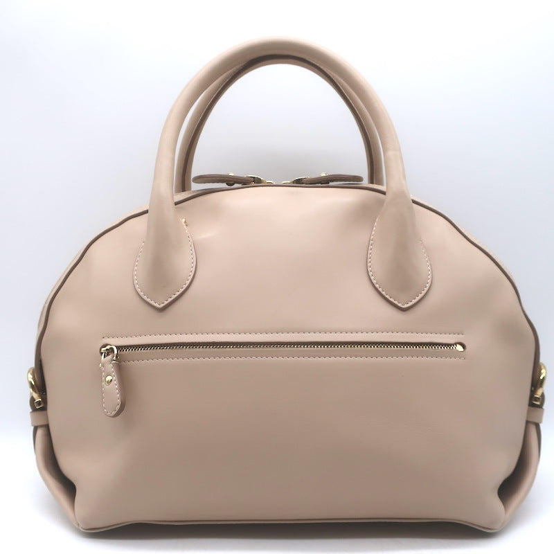 Salvatore Ferragamo Fiamma Medium Top-Handle Bag Bisque Leather