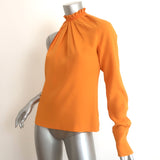 Monse One-Sleeve Top Marigold Crepe Size 6 Open Back Blouse