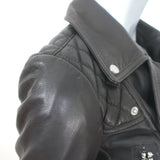 AllSaints Bleeker Biker Jacket Black Quilted Leather Size US 2