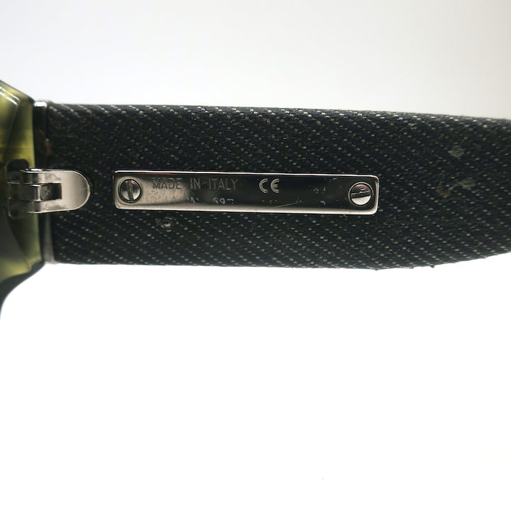 Chanel Denim CC Oversize Sunglasses Gray &amp; Green Tortoise
