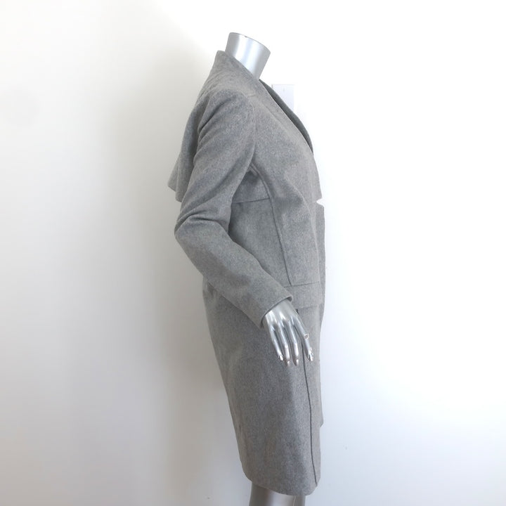 Maje Klinton Single-Button Coat Heather Gray Felted Wool Size 40 NEW