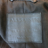 AllSaints Bleeker Biker Jacket Black Quilted Leather Size US 2