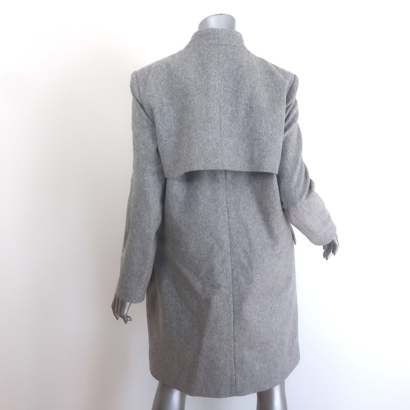 Maje Klinton Single-Button Coat Heather Gray Felted Wool Size 40 NEW