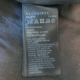 AllSaints Bleeker Biker Jacket Black Quilted Leather Size US 2