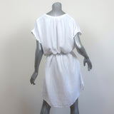 Electric & Rose Mini Dress Serra White Cotton Gauze Size Small Short Sleeve NEW