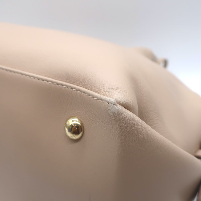 Salvatore Ferragamo Fiamma Medium Top-Handle Bag Bisque Leather