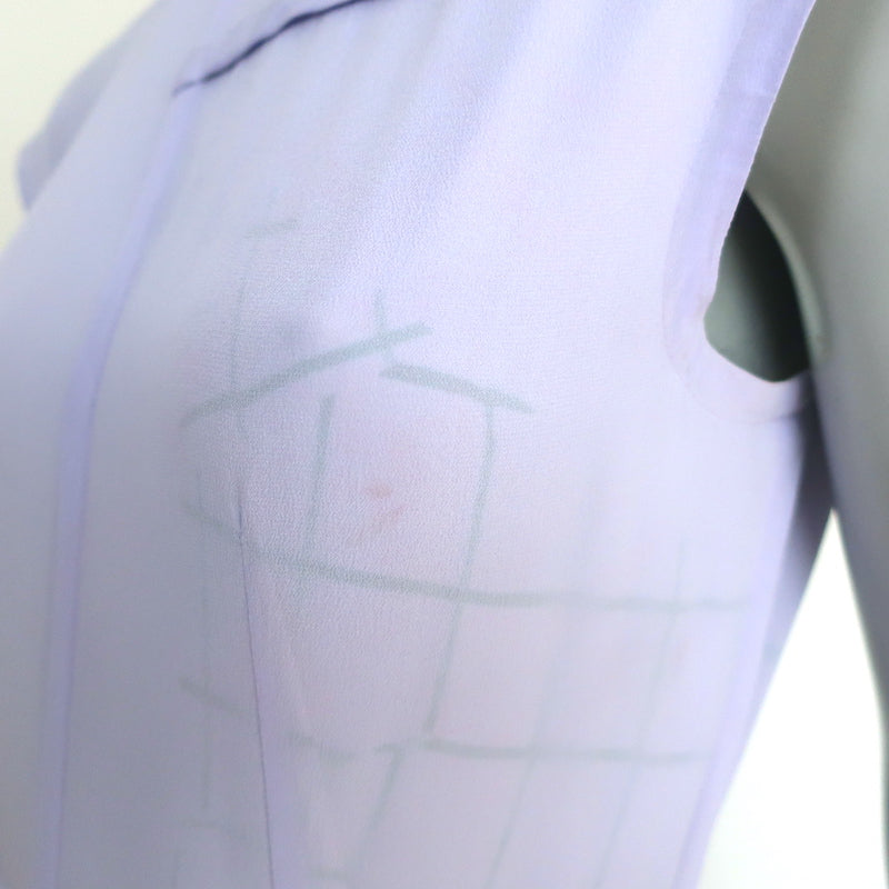 Victoria Beckham Cap Sleeve Midi Dress Lavender Silk Size US 6